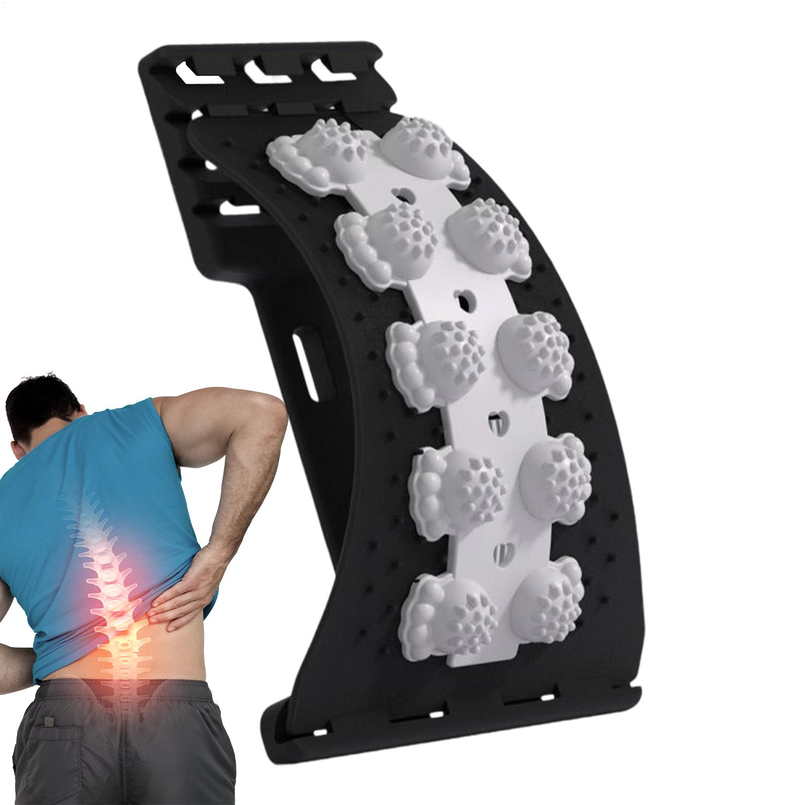 Home Gym Yoga - クラッカーボードマッサージャーヨガバックストレッチャー腰椎リラックスデバイス、4段階調整可能なバックストレッチャー付き、ホームジム用