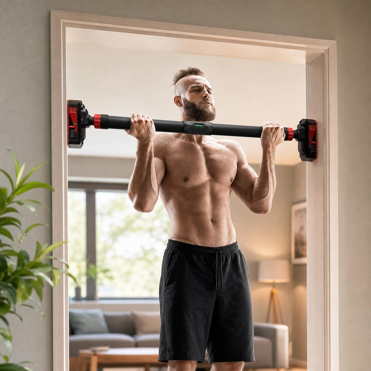 ドア枠に取り付け可能な懸垂バー。安全ロック付きで、自宅での上 - Home Gym Routine のレビューと価格