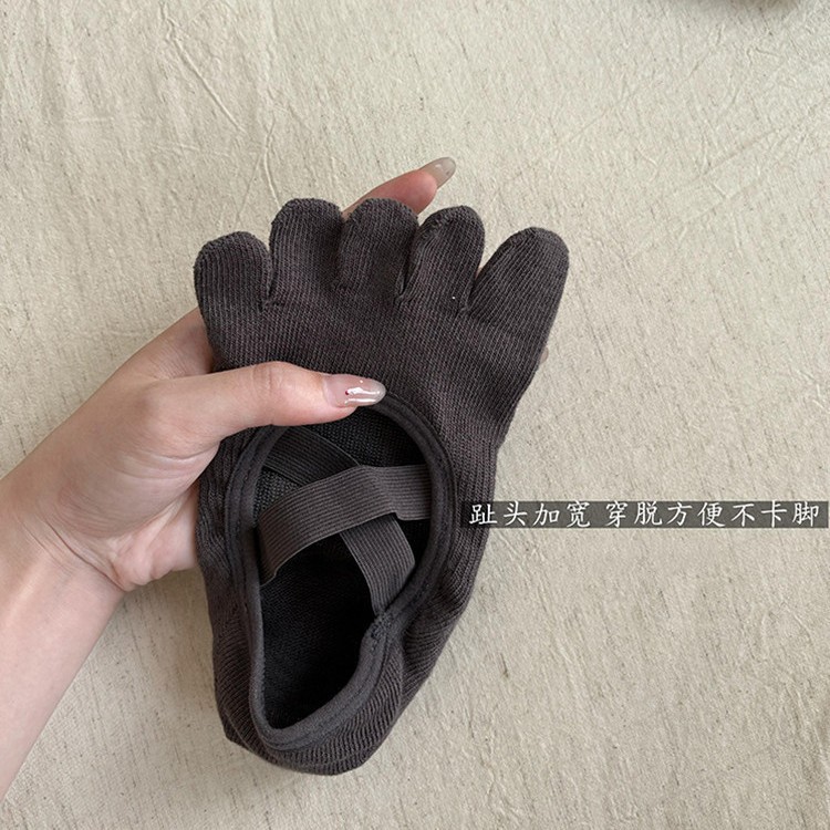 女性用クロスストラップ5本指ヨガソックス滑り止めシリコングリ - Home Gym Yoga のレビューと価格