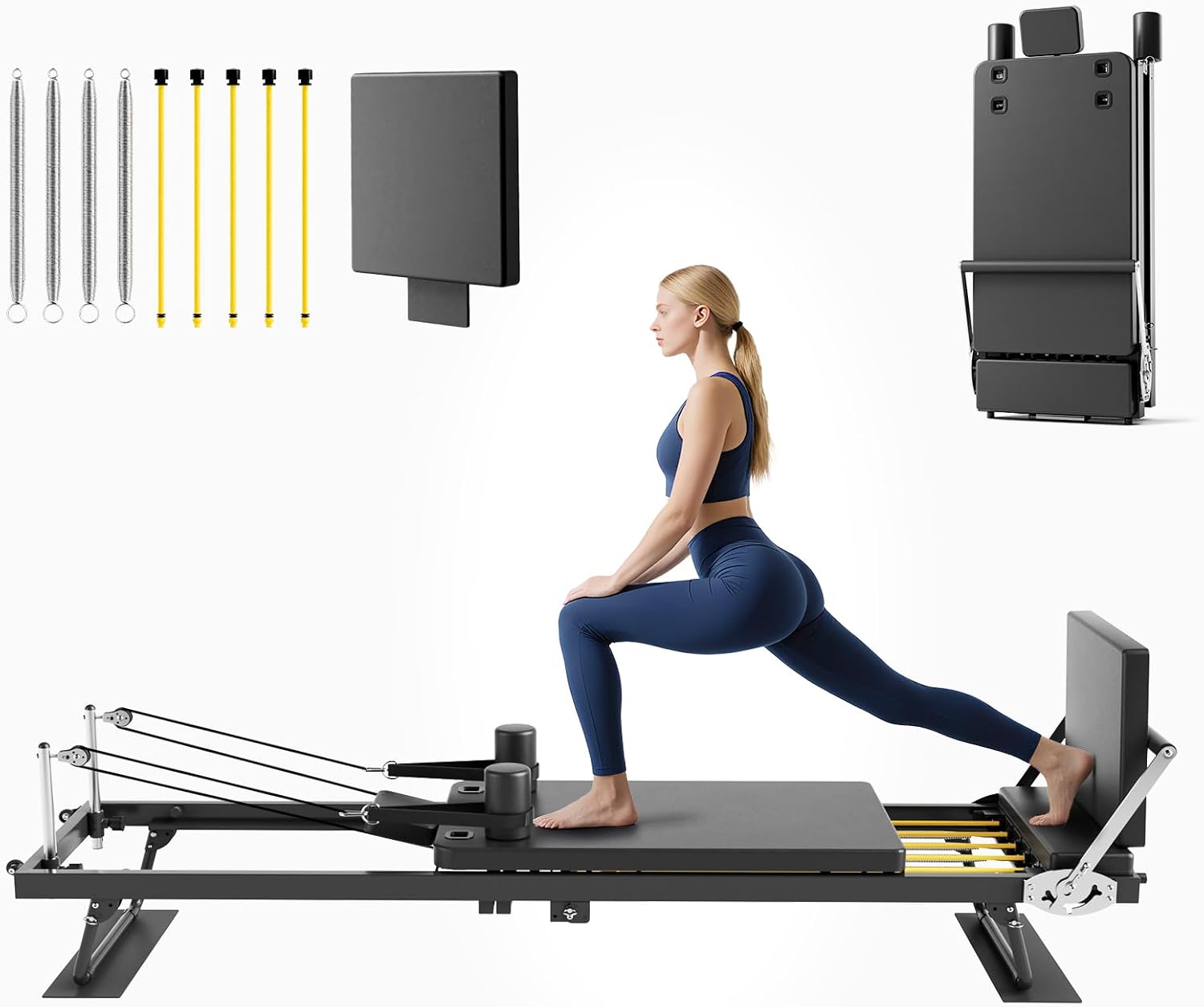 折りたたみ式ピラティスリフォーマーマシン、ホームジム用全身フ - Home Gym Equipment Set のレビューと価格